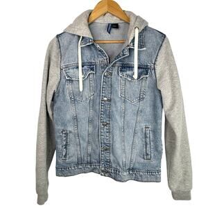Divided H&M Denim Sweatshirt Hooded Jacket Small